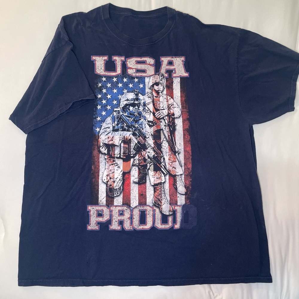 USA Proud Men's Navy Graphic Tee